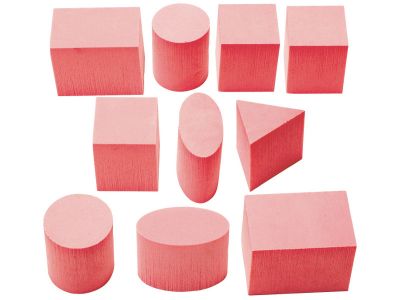 KIT 10 PZ ASSORTITI FORME GEOMETRICHE DIDATTICHE SP. 8 cm