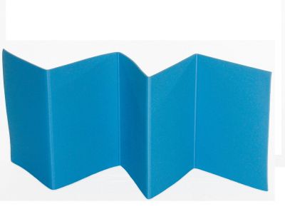 TAPPETINO PIEGHEVOLE cm 180x50x0,8 AZZURRO-5 pieghe